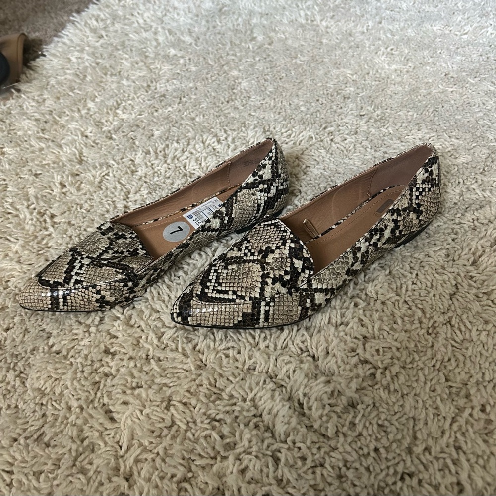 Snakeskin Flats Shoes